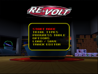 Re-Volt title screen for Nintendo 64